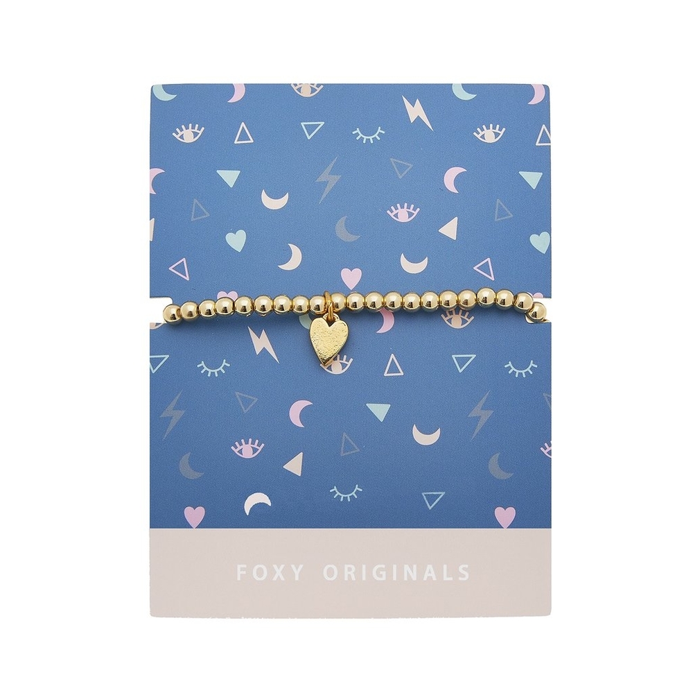 Foxy Originals Mini Moments Heart Bracelet: Gold plated